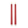 Uyuni 11 Inch Red Taper Candle Set Of 2 - Remote Ready -Solar Christmas Holiday Shop 4134531 main