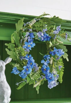 Floral And Fern Mini Wreath-Candle Ring