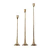 Iron Taper Candlestick Holders - Set Of 3 Gold From RAZ - NEW 2022 -Solar Christmas Holiday Shop 4202451