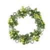 6.5 Inch Green And Crystal Beaded Mini Wreath - Candle Ring NEW 2022 -Solar Christmas Holiday Shop 4210114