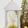 Bunny And Baby Bunny Animated Lighted White Water Lantern USB Cord Included - NEW 2022 -Solar Christmas Holiday Shop 4216105 main