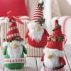 Plush Gnome Ornaments Set Of 3 - 7.5 Inch -Solar Christmas Holiday Shop 4216251