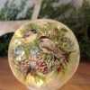 Chickadee Lighted Crackle Ball Battery Operated 6 Inch With Timer - NEW 2023 -Solar Christmas Holiday Shop 4224535 chick big