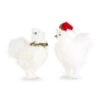 8 Inch Silky Christmas Chicken Ornament Set Of 2 Assorted - NEW 2023 -Solar Christmas Holiday Shop 4303469 chicken ornaments