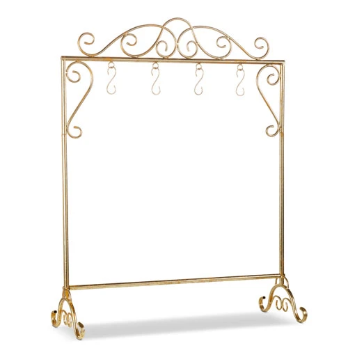 Gold Scrollwork Stocking Holder Stand - 42.5 Inch - NEW From RAZ 2023 4 Gold Scrollwork Stocking Holder Stand - 42.5 Inch - NEW From RAZ 2023 - Image 2