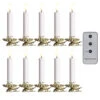 4 Inch Clip On Lighted Candles Set Of 10 - Remote Included -Solar Christmas Holiday Shop 4324036 clip on candles