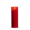 Red Glass Flameless Candle 2 Inch X 6 Inch Ivory Votive - Remote Ready -Solar Christmas Holiday Shop 4324048