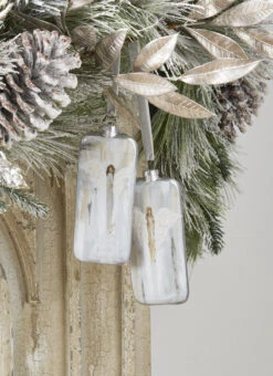 Glass Angel Ornament 5.5 Inch Set Of 2 - NEW 2023 -Solar Christmas Holiday Shop 4324566 2