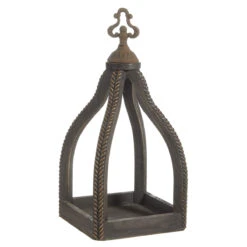 Herringbone Applique Open Lantern - 17 Inch NEW 2023