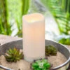 Solar Outdoor White Resin Candle 4 X 8 Inch - Heavy Weighted Base -Solar Christmas Holiday Shop 44577 main