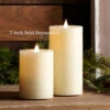 Simplux LED Designer Candle Ivory Flat Top - Moving Flame 3.5x5 -Solar Christmas Holiday Shop 5 inch ivory flat top simplux candle