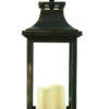 Battery Operated Antique Bronze Candle Lantern - 12 Inch -Solar Christmas Holiday Shop 51095 main image