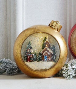 Lighted Musical Snow Globe With Carolers Ornament