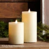 Simplux LED Designer Candle Ivory Flat Top - Moving Flame 3.5x7 -Solar Christmas Holiday Shop 7 inch ivory flatop simplux candle
