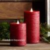 Simplux LED Designer Candle Red Flat Top - Moving Flame 3.5x7 -Solar Christmas Holiday Shop 7 inch red flat top pillar simplus