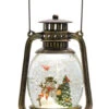 Bronze Hurricane With Frosty The Snowman Lighted Water Lantern - 11 Inch 1 Bronze Hurricane With Frosty The Snowman Lighted Water Lantern - 11 Inch -Solar Christmas Holiday Shop 80784