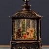 Bears At The Campfire Scene Lighted Water Lantern With UBS Cord Included -Solar Christmas Holiday Shop 83884 large 2
