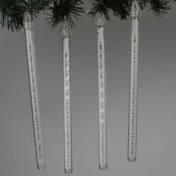 Mini LED Snowfall Tube Set 10 Tubes 8 Inches Long 120 Total White LED