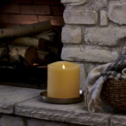 Luminara Large 360 Degree 6 X 6 Inch Flameless Pillar Candle -Solar Christmas Holiday Shop A06260000