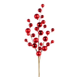 31 Inch Red Ball Ornament Spray - NEW 2023