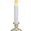 Dual Amber / Warm White LED Window Candle - Pewter -Solar Christmas Holiday Shop FPC1320P