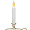 Dual Color Window Candle Amber / Warm White - Pewter -Solar Christmas Holiday Shop FPC1325P
