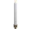 LED Plug In Window Candle With Auto Sensor - Pewter Base -Solar Christmas Holiday Shop FPC1570P main image