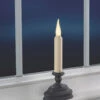 Warm White Christmas Window Candle With Timer Aged Bronze Finish