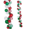 4 Foot Mixed Pattern Ball Garland -Solar Christmas Holiday Shop G4032704 1