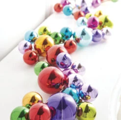 6 Foot Multi Color Ball Ornament Garland