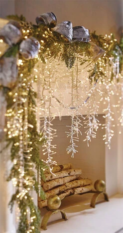 10 Foot Clear Wire FLOWING CLUSTER With 960 Warm White Lights RAZ