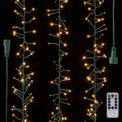 Connectable Cluster Garland 49 Feet Green Wire 1500 Warm White Lights RAZ Imports