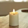 Set Of 6 Ivory Votive Candles 2 X 3 - Timer -Solar Christmas Holiday Shop TL28S nan