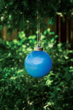 Illuminating Blue LED Pulsing 5"" Globe - Battery Powered Light Sensor -Solar Christmas Holiday Shop WP510 daylight