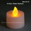 Tall Flameless Tea Lights Amber LED Battery Operated 12 Pack - 5 Hour Timer 1 Tall Flameless Tea Lights Amber LED Battery Operated 12 Pack - 5 Hour Timer -Solar Christmas Holiday Shop amber tealight 12 pack 5hr