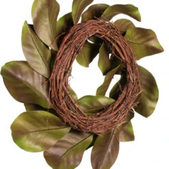 Magnolia Wreath - 16 Inch Candle Ring -Solar Christmas Holiday Shop american best magnolia candle ring back