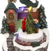 Lighted Holiday Moving Village 5.5 Inch - Tree -Solar Christmas Holiday Shop animated tree
