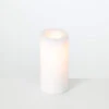 Outdoor All Weather WHITE Wax Candle 3 X 6 Inch With 5 Hour DUSK ON Timer -Solar Christmas Holiday Shop aww36111wh