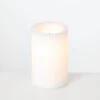 Outdoor All Weather WHITE Wax Candle 4 X 6 Inch With 5 Hour DUSK ON Timer -Solar Christmas Holiday Shop aww46111wh