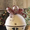 Metal Hanging Jingle Bell Ornament - 13.75 Inch RAZ 4015934 -Solar Christmas Holiday Shop bell hanging large