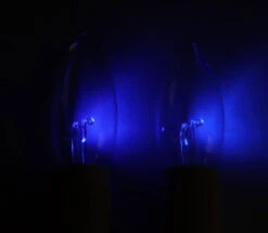 Set Of 2 Blue Dual-Glow Replacement Bulbs For Cordless Window Candles 7 Set Of 2 Blue Dual-Glow Replacement Bulbs For Cordless Window Candles -Solar Christmas Holiday Shop blue bulbs alt image