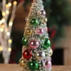 Bottle Brush Tree With Ornaments And Wood Base - 10 Inch -Solar Christmas Holiday Shop bottlebrush tree gr