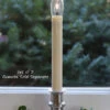 Adjustable Window Hugger Candles Dual Sided Bulb Brushed Nickel Set Of 2 - Remote Control -Solar Christmas Holiday Shop brushed nickel hugger set 2
