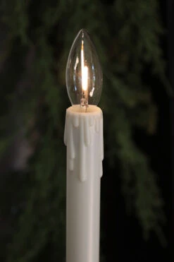 Remote Control 13.75 Inch Silver Candlestick With Battery Operated Candle - Remote Included -Solar Christmas Holiday Shop candlestick bulb