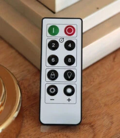 Remote Control 13.75 Inch Gold Candlestick With Battery Operated Candle - Remote Included -Solar Christmas Holiday Shop candlestick remote 1