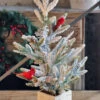 24 Inch Flocked Tree With Cardinals In Decorative Box - NEW 2022