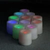 Tall Tea Lights - With Recessed Color Changing LED - Super Bright Set Of 12 -Solar Christmas Holiday Shop cc tealights round main