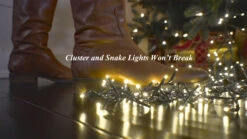 Christmas Cluster Lights With 300 Warm White LED 10 Foot - Green Wire - Remote Control RAZ Imports -Solar Christmas Holiday Shop cluster and snake wont break