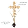 Memorial Solar Cross Stake - 40 Inches With 24 Lights -Solar Christmas Holiday Shop cross new image solar