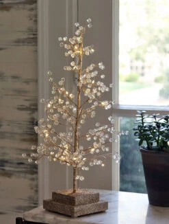 16 Inch Lighted Jeweled Acrylic Tree - 20 Lights